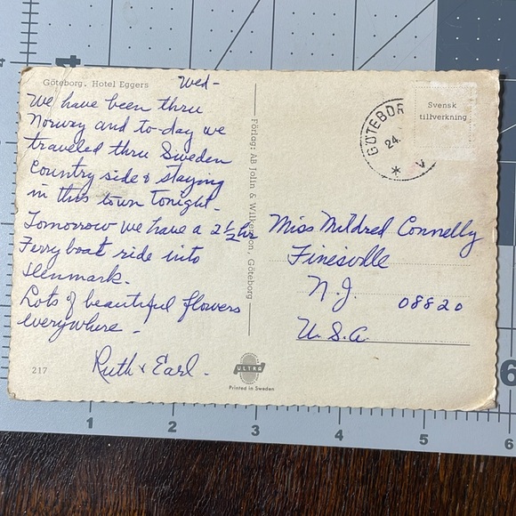 Vintage postcard, Hotel Eggers and Triangle - Kaffe, Göteborg souvenir postcard - Picture 5 of 6